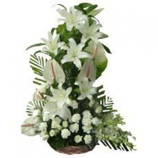 Exotic White Flowers Arrangement