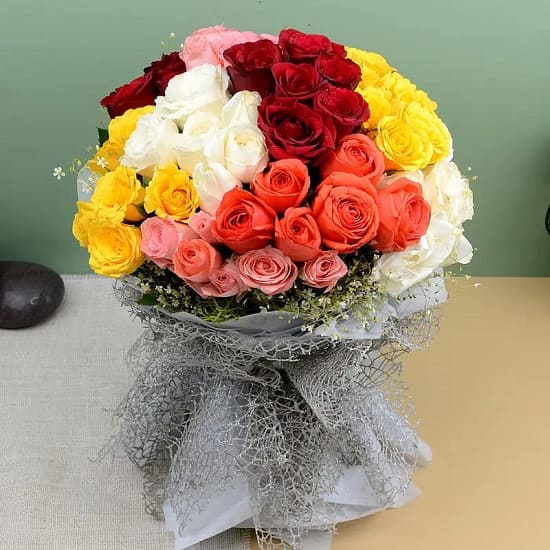 72 Mix Roses Bouquet.